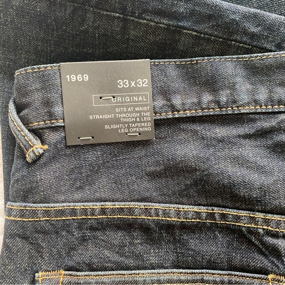 NWT Gap 1969 Men’s Dark Wash Jeans 33x32 - Picture 6 of 8
